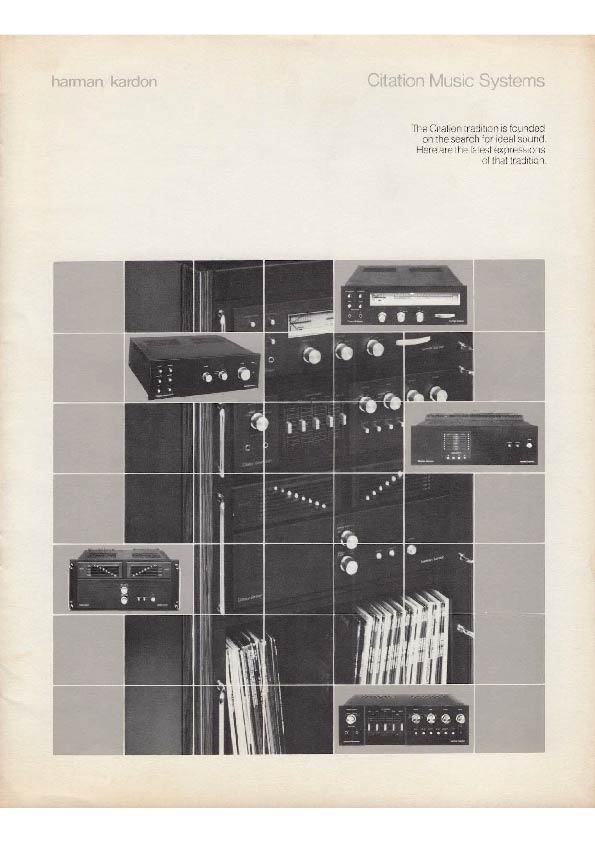 Las portadas de manuales de Harman Kardon en los años 70